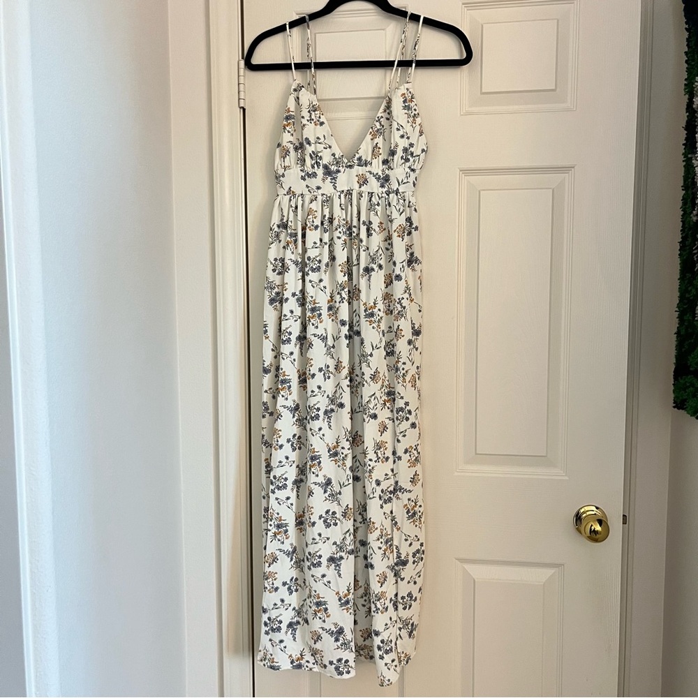NEW WITH TAG Floral Maxi Dress with Slit (S)